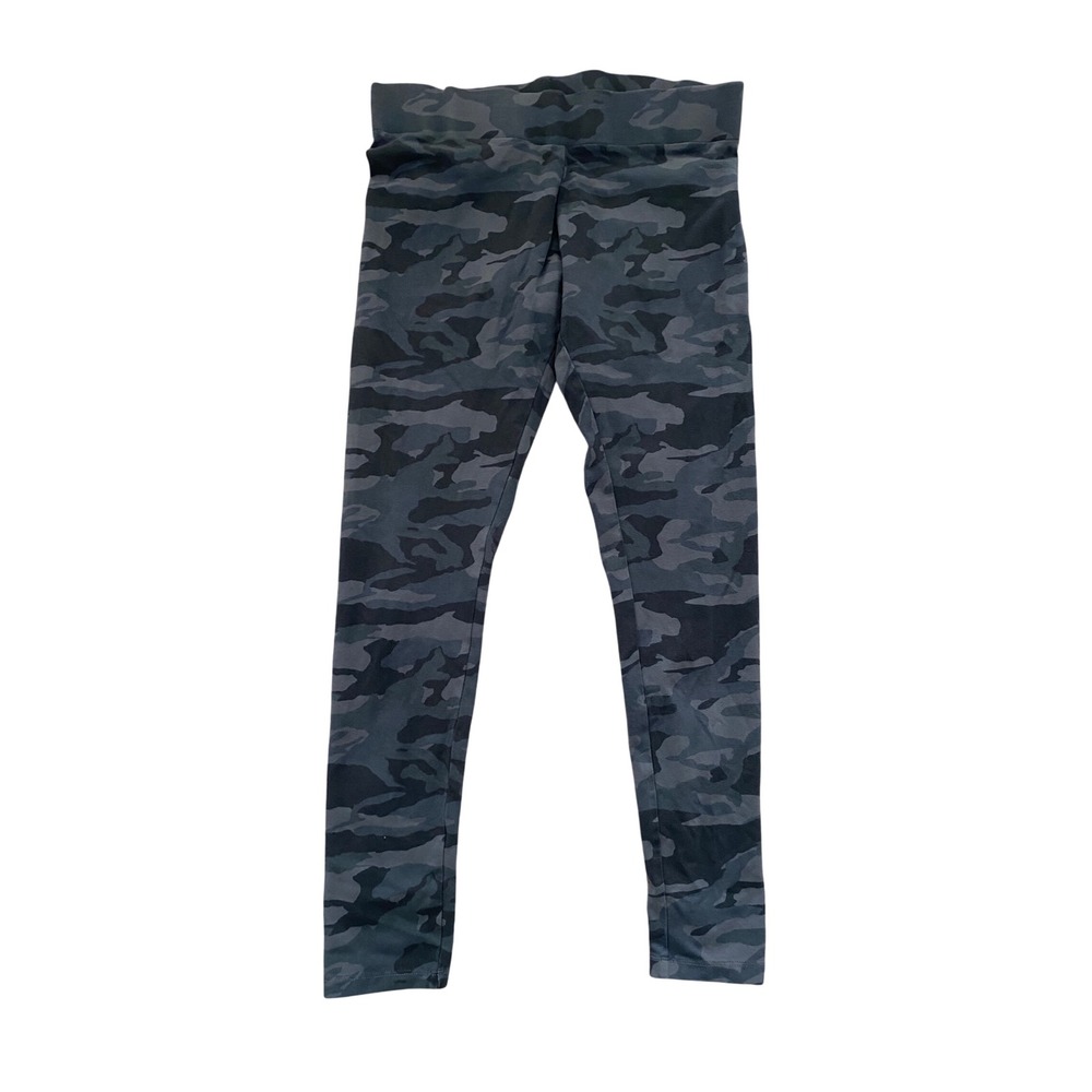 Monrow Camouflage Print Leggings Women S Gray Black Camo Cotton Blend Stretch